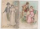 5 Cartes Fantaisie Dessinées  / Couples En Costume Directoire - Couples