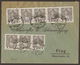 AUSTRIA / CZECH. 1911, COVER WITH TEN 1h STAMPS ON FRONT & BACK. GRULICH TO PRAG. - Covers & Documents