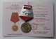 Ukrainian Medal. 60 Years Of Victory In WWII. + Document. - Russie