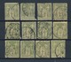 Delcampe - FRANCE - BELLE COLLECTION DE 519 TIMBRES MAJORITE TYPE SAGE OBLITERES POUR ETUDE - VOIR SCANNS RECTO VERSO - Verzamelingen