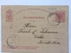 LUXEMBOURG 1877 Postal Stationary Grevenmacher To Coln - 1859-1880 Coat Of Arms