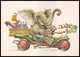 CONGRATULATE! ELEPHANT BY CAR. Artist N. Rozanov. USSR, 1981. Unused Postcard - Elephants