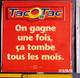 FDJ - F.D.J. FRANÇAISE DES JEUX PUBLICITÉ TAC AU TAC GRATTAGE PLV PLASTIFIÉE PORTE ENTRÉE MAGASIN RECTO VERSO - Serbon63 - Advertising