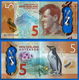 Nouvelle Zelande 5 Dollars 2015 Polymere Pingouin Animal Bird Canard New Zealand Pinguin Polymer Paypal Bitcoin - Nieuw-Zeeland