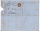 Lettre 1860 Pignan Hérault Vidal Fils Montpellier Timbre Taxe 10 Centimes - 1859-1959 Brieven & Documenten