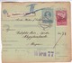 M560 Austria Paketkarte 1912 Proschwitz An Der Neisse To Nagybecskerek Colis Postal Parcel Card - Briefe U. Dokumente