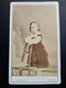 Photographie Ancienne CDV  REUTLINGER - Second Empire - Fillette -Robe Velours- Coiffure- Paris - 1868 - Ancianas (antes De 1900)