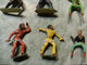 Petit Lot Figurines Starlux Indiens Cowboys Avec Manques Et A Reparer - Starlux