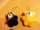 2 Petits Oursons A Suspendre - Noir Et Orangé - - Cuddly Toys