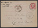 EP (réponse) Au Type 10ctm Rouge Obl Double Cercle "Paris / étoile" (1885) Vers Ixelles - Bruxelles. Texte Au Verso - Cartes Postales 1871-1909