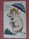 CPA Anima LHumanisé Position Humaine  Cochon  Porc Pig Truie Parapluie Pépin Pébroque Illustrateur (2 Scans) - Pigs
