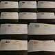 Lot De 10 Chèques La Poste (CCP) - SPECIMEN - Illustrations Poste Aérienne - Tous Différents - Chèques & Chèques De Voyage