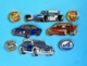 5 PIN'S //  ** F1 LIGIER / R5 MAXI TURBO / R21 TURBO / LOGO & ALPINE A110 RENAULT ** . (Locomobile Winner) - Renault