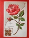 1907 - RELIEF - GAUFREE - ROZEN EN KLAVERTJE 4 - ROSES ET TREFLE - ART NOUVEAU - Blumen