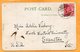 Calcutta India 1907 Postcard Mailed To USA - Indien