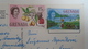 D166550 GRENADA Stamps  On Trinidad Postcard - North Coast Of Trinidad  BWI  1968 Maracas Bay- Kodak Point - Grenada