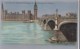 AP66 Westminster Bridge And Houses Of Parliament, London - Metal Effect Postcard - Houses Of Parliament