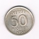 50 ORE  1953 ZWEDEN 7082/ - Suède