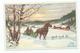 Christmas Greetings Postcard. Artiste Cp Nyström, Curt, Stockholm Horse And Cart Unused - Other & Unclassified