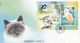 JERSEY - 2002 - Busta FDC Con Foglietto Yvert BF43, Raffigurante Un Gatto Di Razza British Shorthair - Jersey