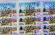 LNPC - Lebanon 1988 5000L Special Fiscal Revenue Stamps Overprinted FISCAL 1000, Set Of 45 Attached To Doc - Libano