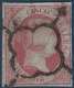 Espagne Isabel II N°9 5 Reales Rose Oblitéré Superbe Signé Brun - Used Stamps