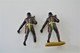 Elastolin, Lineol Hauser, H=70mm, 2 AFRICANS FOOD TRANSPORT, Plastic - Vintage Toy Soldier FOR PARTS OR REPAIR - Figurines