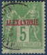 France Colonies Alexandrie N°6 5c Type II Oblitéré TTB - Gebraucht