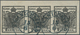 Österreich: 1850, 2 Kr Tiefschwarz, Handpapier, Type Ib, Waagerechter Dreierstreifen Mit 4,5 Mm Ober - Unused Stamps