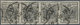 Österreich: 1850, 2 Kreuzer Schwarz, Handpapier Type I, Waagerechter Viererstreifen Mit Wasserzeiche - Ongebruikt