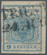 Österreich: 1850, 9 Kreuzer Hellblau, Handpapier Type I, Mit Weitestem Abstand 1,2 Mm Zwischen Der Z - Nuovi