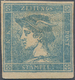 Österreich: 1851, Zeitungsmarke Merkur (0,6 Kr/3 C) Blau Ungebraucht, Repariert, Farbfrisch Und Voll - Ongebruikt