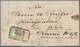 Österreich: 1858, 3 Kreuzer Gelblichgrün Als EF Entwertet Mit Rahmenstempel "WIEN" Auf Kpl. Falt-Ort - Unused Stamps