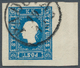 Österreich: 1858, (1,05 Kreuzer/Soldi) Dunkelblau Zeitungsmarke, Type I, Allseits überrandiges Recht - Unused Stamps