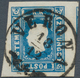 Österreich: 1858, (1,05 Kreuzer/Soldi) Dunkelblau Zeitungsmarke, Type I, Breit- Bis überrandig, Rech - Unused Stamps
