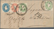 Österreich: 1862, 2 X 3 Kr Grün, 5 Kr Rot Und 15 Kr Blau, Attraktive 3-Farbenfrankatur Auf Faltbrief - Unused Stamps