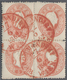 Österreich: 1860, 5 Kr. Rot, Farbfrischer Und Gut Gezähnter 4er-Block (rs. Großflächig Papierreste), - Nuevos