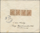 Österreich: 1890, 12 Kr In MiF Mit Zwei Waager. Paaren Rückseitig Auf R-Brief Von Karolinenthal Nach - Nuevos