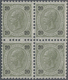 Österreich: 1890, 20 Kr. Lebhaftolivgrün/schwarz Im 4er-Block (mittig Unten Etwas Angetrennt), Farbf - Neufs