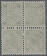 Österreich: 1890, 20 Kr. Lebhaftolivgrün/schwarz Im 4er-Block (mittig Unten Etwas Angetrennt), Farbf - Unused Stamps