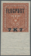 Österreich: 1918, Nicht Verausgabte 7 K FLUGPOST Auf 10 K Für Die Linie Wien - Kiew, Ungezähntes Pos - Neufs