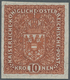 Österreich: 1918, Flugpost 10 Kr. Rotbraun NICHT VERAUSGABTER Probedruck Ungezähnt Und OHNE Aufdruck - Unused Stamps