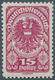 Österreich: 1919/1920, Freimarken, 15 H. Als Farbprobe In Dunkellilarot Und Mit Linienzähnung, Auf G - Ongebruikt