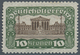 Österreich: 1919/1921, Freimarken "Parlamentsgebäude", 5 Kr., 7½ Kr. Und 10 Kr., Drei Werte In Linie - Nuevos