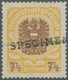 Österreich: 1921, Freimarken Wappen, 7½ Kr. Dunkelorangegelb/lebhaftsiena Mit "SPECIMEN"-Aufdruck Un - Unused Stamps