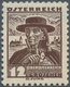 Österreich: 1934, 12 G Volkstrachten Auf Geklebter Papierbahn, Postfrisch In Unsignierter Top-Erhalt - Unused Stamps
