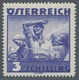 Delcampe - Österreich: 1934, Freimarken "Trachten", 3 Sch. "Ländliche Arbeit", Zehn Gezähnte Offsetdruck-Probed - Unused Stamps