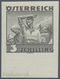 Delcampe - Österreich: 1934, Freimarken "Trachten", 3 Sch. "Ländliche Arbeit", Sechs Ungezähnte Buchdruck-Probe - Ongebruikt