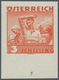 Delcampe - Österreich: 1934, Freimarken "Trachten", 3 Sch. "Ländliche Arbeit", Sechs Ungezähnte Buchdruck-Probe - Ungebraucht