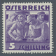 Österreich: 1934, Freimarken "Trachten", 5 Sch. "Städtische Arbeit", Sechs Gezähnte Buchdruck-Probed - Ungebraucht